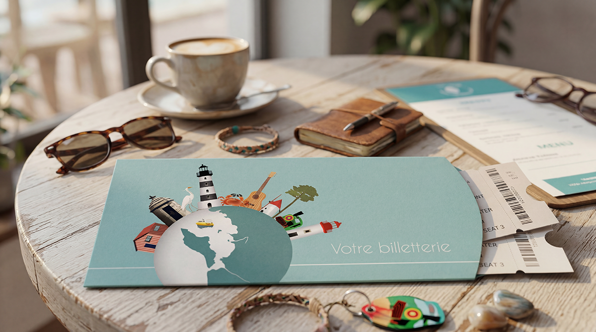 Créations graphiques et mise en page de designs par Gaëlle Carmagnac Graphiste Print, île d'Oléron, Marennes, Charente Maritime