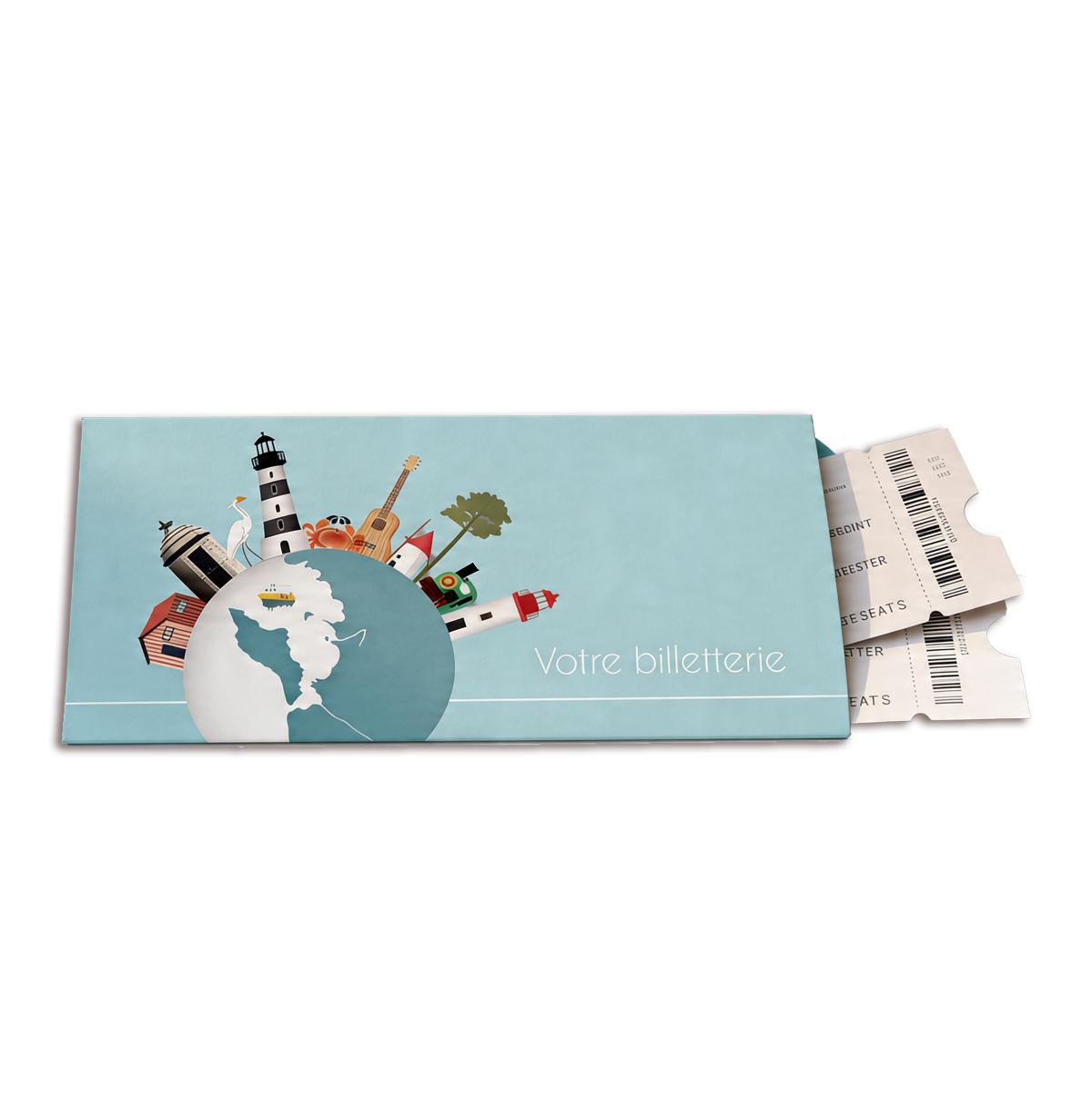 Création graphique d'un étui packaging réalisé par Gaëlle Carmagnac Graphiste Print, Île d'Oléron, Marennes, Charente Maritime