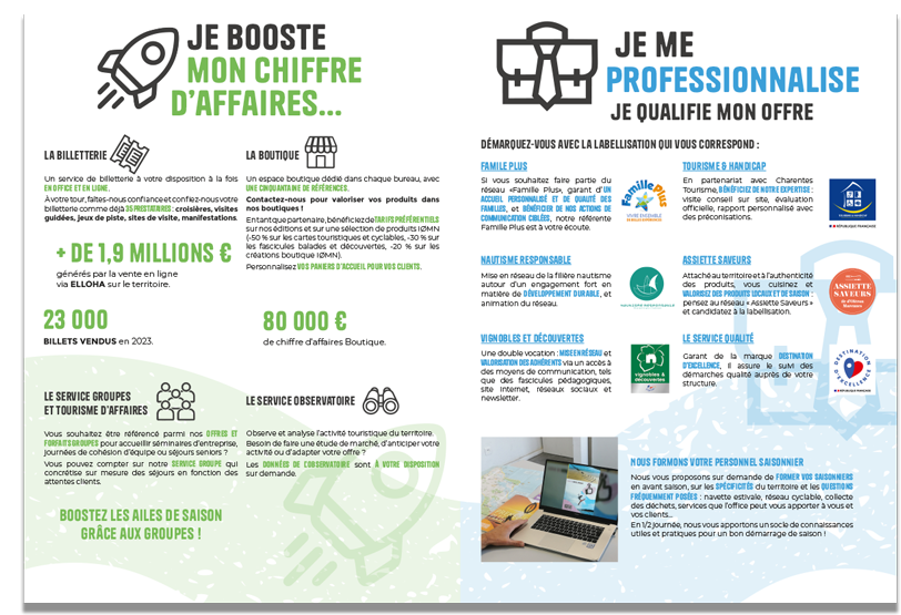 Création graphique et mise en page brochure digitale par Gaëlle Carmagnac Graphiste Print, île d'Oléron, Marennes, Charente Maritime