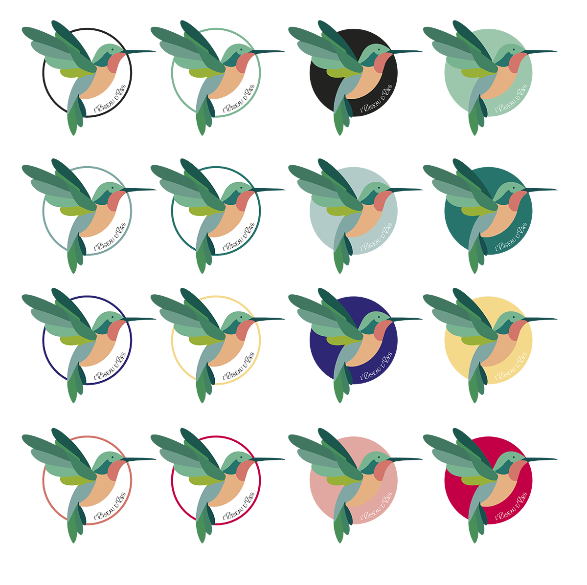 Création graphique de l'identité visuelle complète pour L'Oiseau d'Ors par Gaëlle Carmagnac Graphiste Print, Île d'Oléron, Marennes, Charente Maritime
