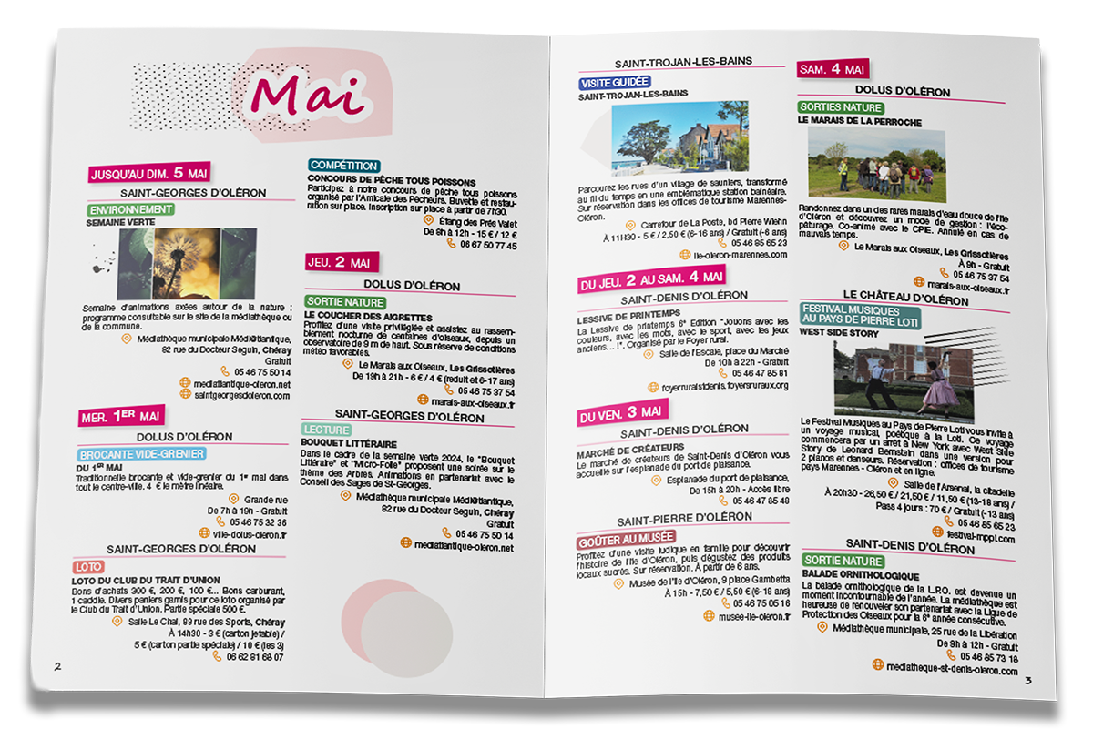 Direction artistique, création graphique et mise en page Gaëlle Carmagnac Graphiste Print, île d'Oléron, Marennes, Charente Maritime