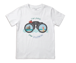 Créations graphiques de t-shirt enfant Office de tourisme de l'Île d'Oléron Marennes par Gaëlle Carmagnac Graphiste Print, Île d'Oléron, Marennes, Charente Maritime